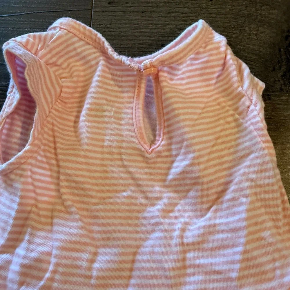 Just One You by Carters Baby Girls Pink‎ Stripe Bunny Peplum Top Leggings Set 3M